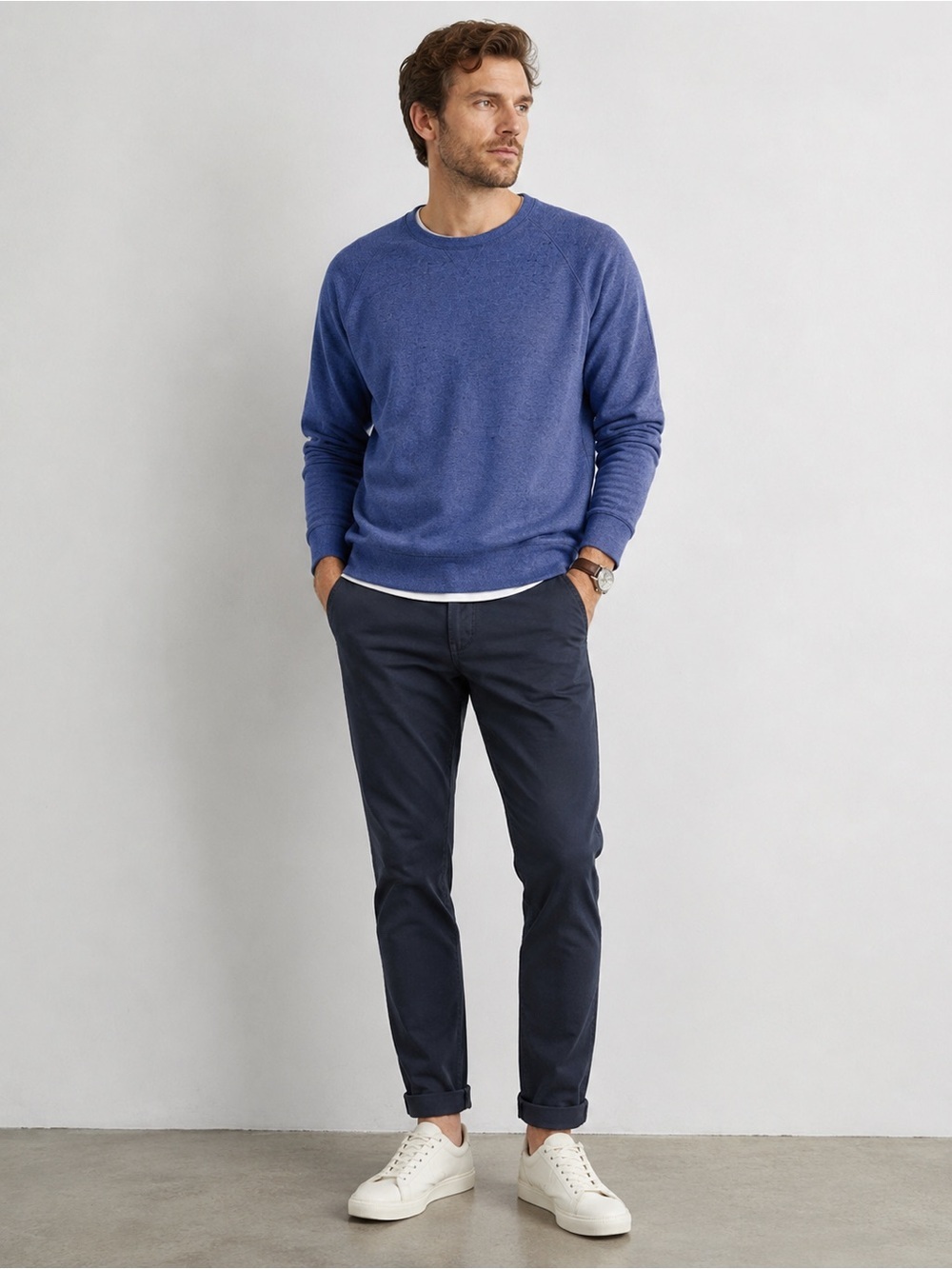 Banana Republic Blue Crewneck Sweatshirt Size XL Minimalist Casual Relaxed